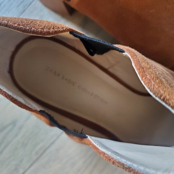 ZARA Brown Suede Booties - Picture 3 of 4